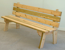 Banc simple Zurich en bois traité